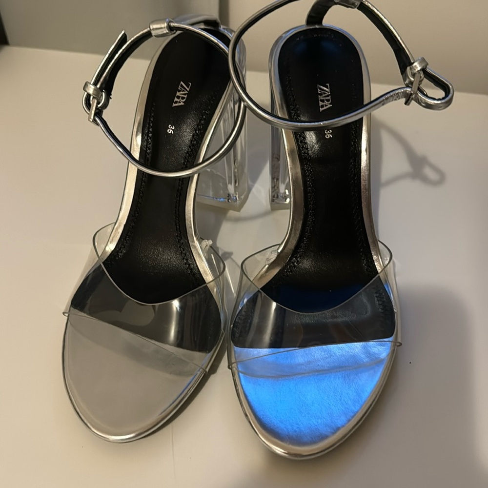 Zara clear heels